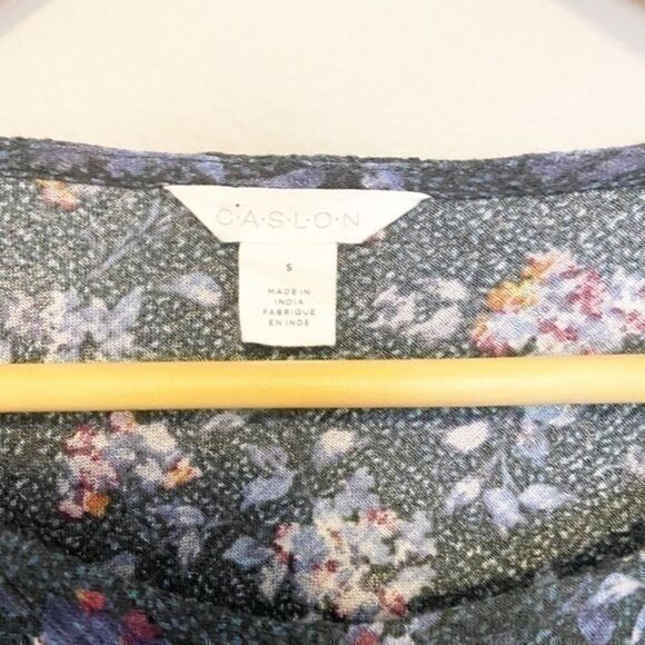 ‎Caslon Floral Print Tie Front Long Sleeve … - Picture 2 of 4